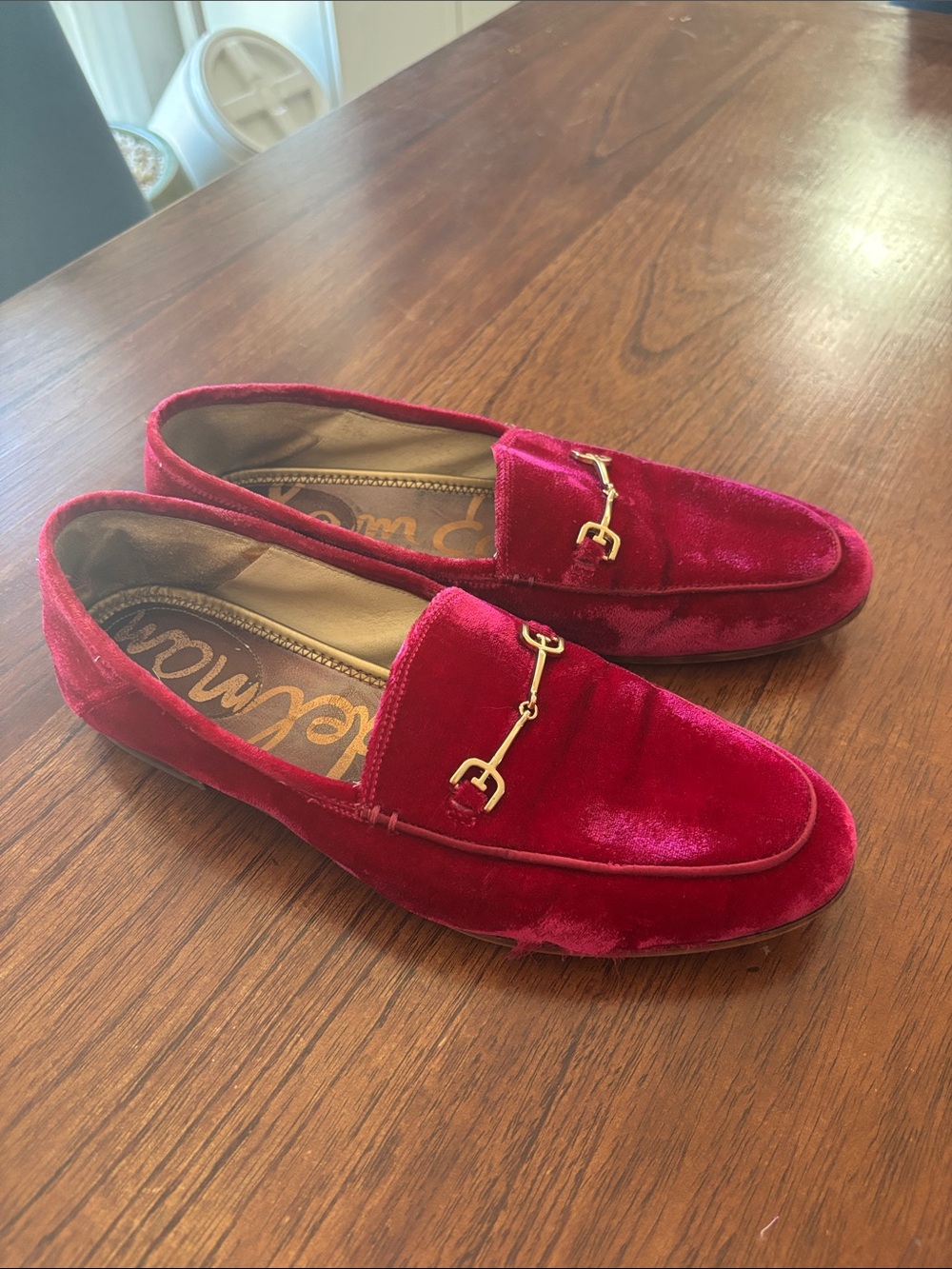 Fuchsia Velvet Loafers